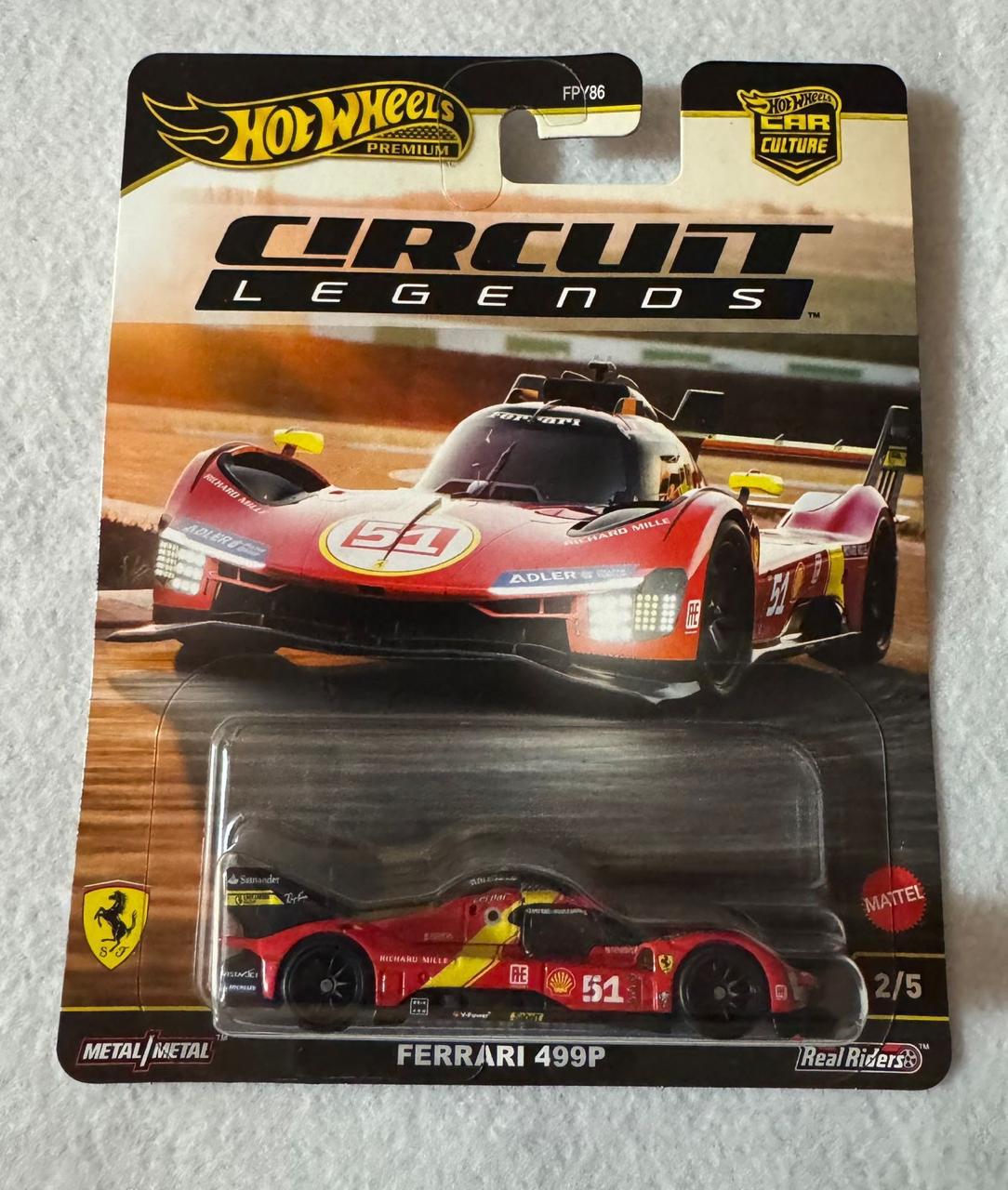Hot Wheels Premium Ferrari 499P - Circuit Legends - Nuevo